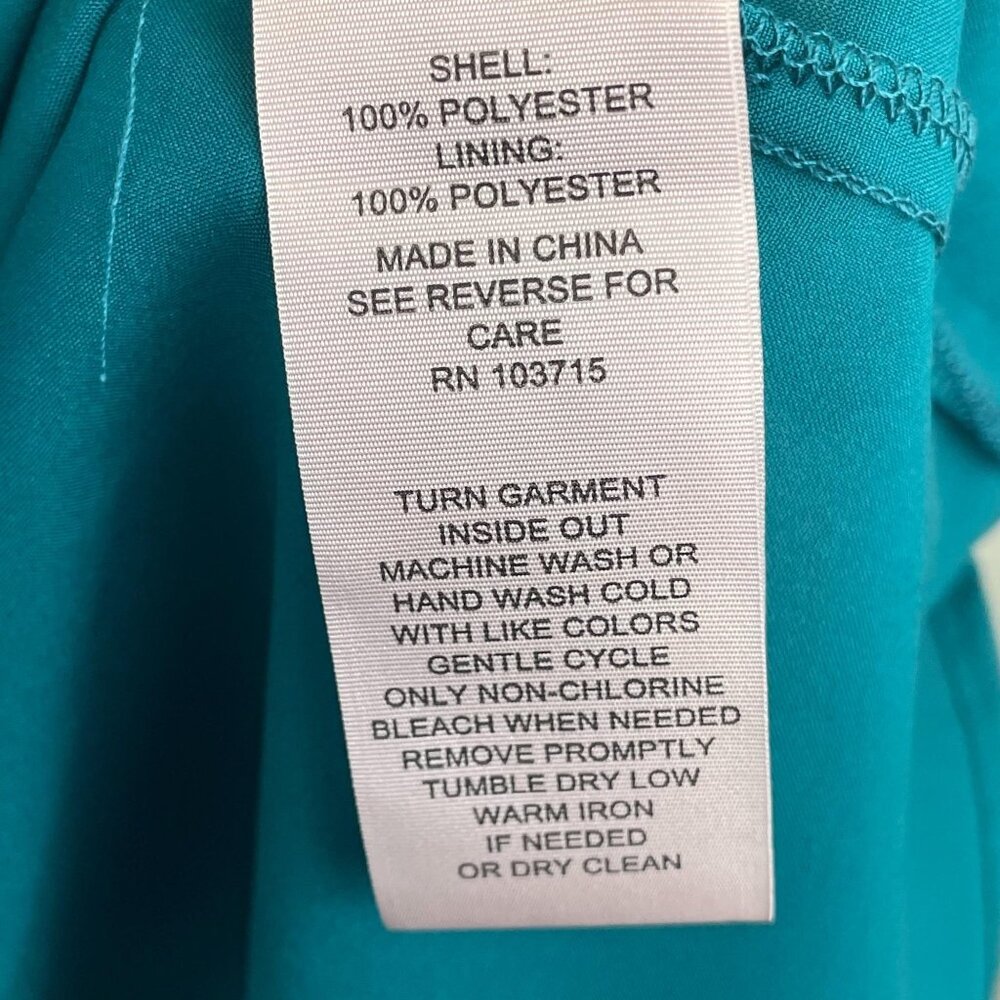 Brandless teal aqua green sleeveless spaghetti strap cami slip dress one size - Picture 7 of 8